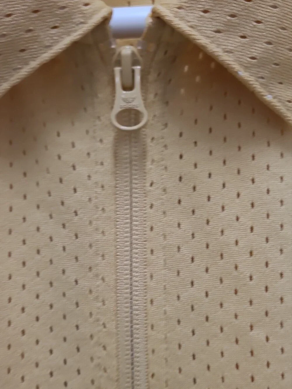 adidas Pale Yellow Perforated Zip-Up Shirt Jacket